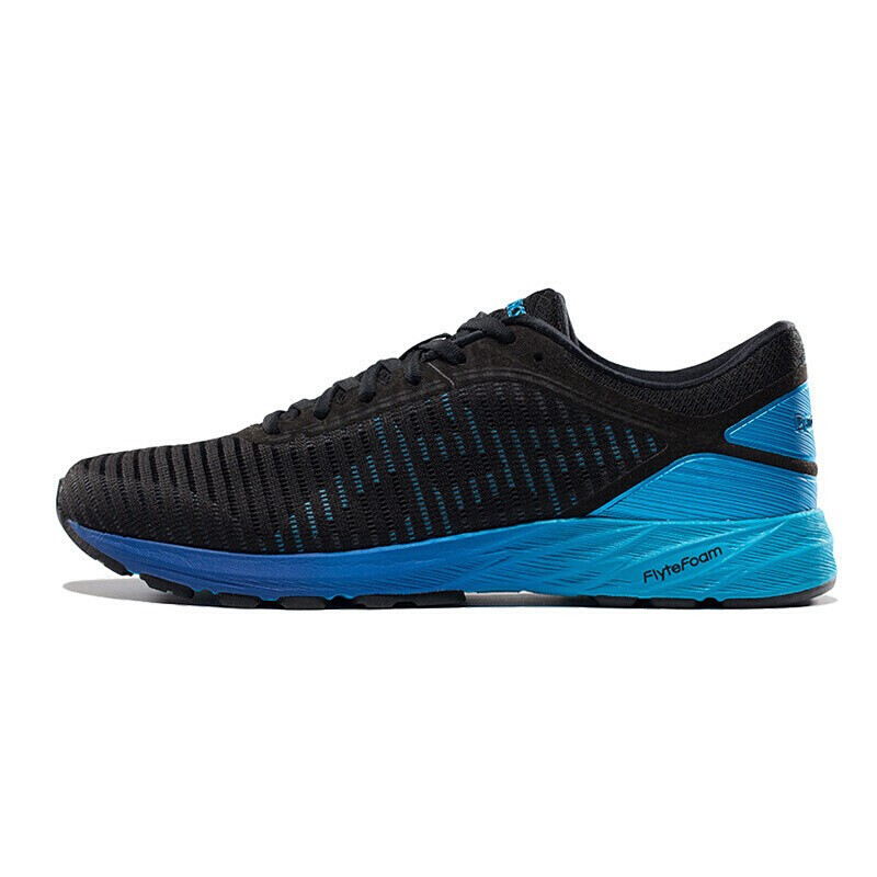 ASICS/亚瑟士男鞋DynaFlyte2稳定透气竞速跑步鞋训练马拉松运动鞋T7 T7D0N-9041黑色/蓝色 43.5