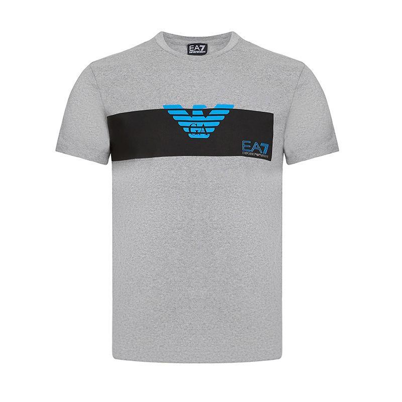 EMPORIO ARMANI EA7 阿玛尼 男士棉质圆领短袖T恤衫 3GPT10 PJP6Z XL 3905-杂灰色