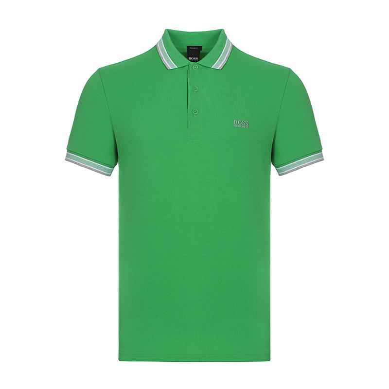 HUGO BOSS 雨果博斯 男款棉质短袖POLO衫 50398302 356-中绿色 S