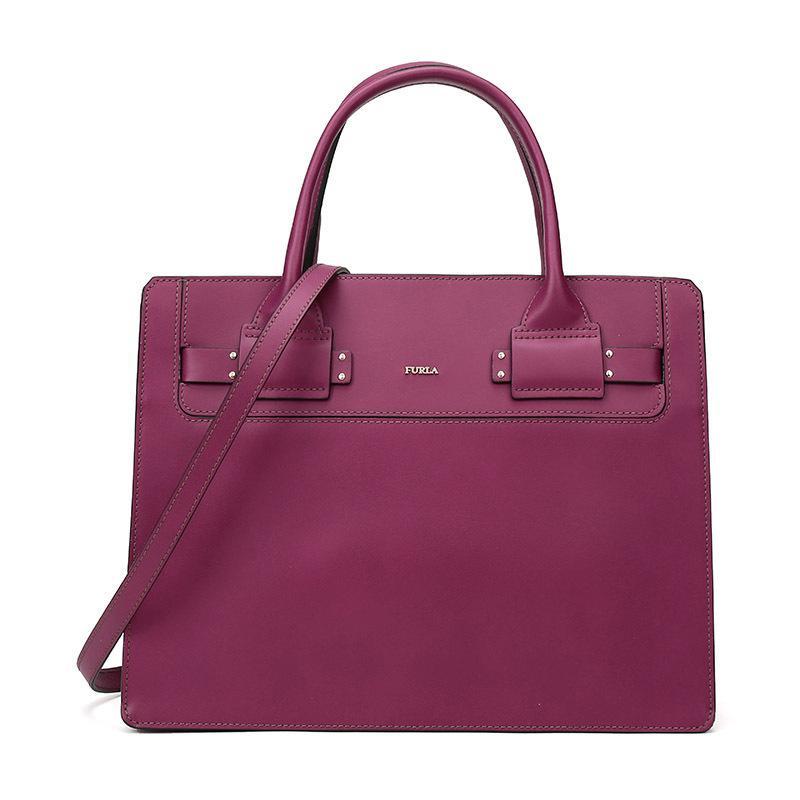 FURLA 芙拉 LUCKY 女士系列皮革手提单肩斜挎包 B BLL7 VFO 903722-紫色