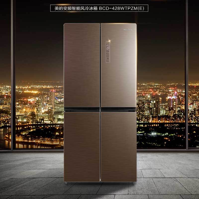 美的(Midea) BCD-428WTPZM(E)十字双开门电冰箱 变频风冷无霜
