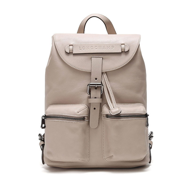 Longchamp 珑骧 中性Longchamp 3D系列牛皮小号双肩背包 1556 770 266-陶灰色