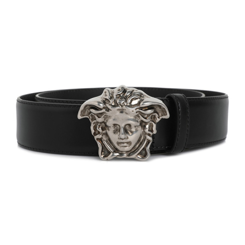 范思哲/VERSACE 男士皮带 美杜莎logo 牛皮革 新款 意大利进口 VR1D2P002 黑色 85
