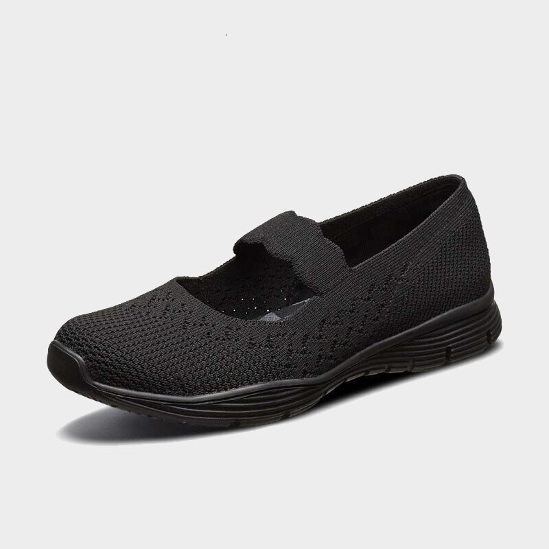 SKECHERS(斯凯奇)2019女士一脚蹬休闲鞋夏季女子休闲鞋49622/BBK 49622/BBK 35