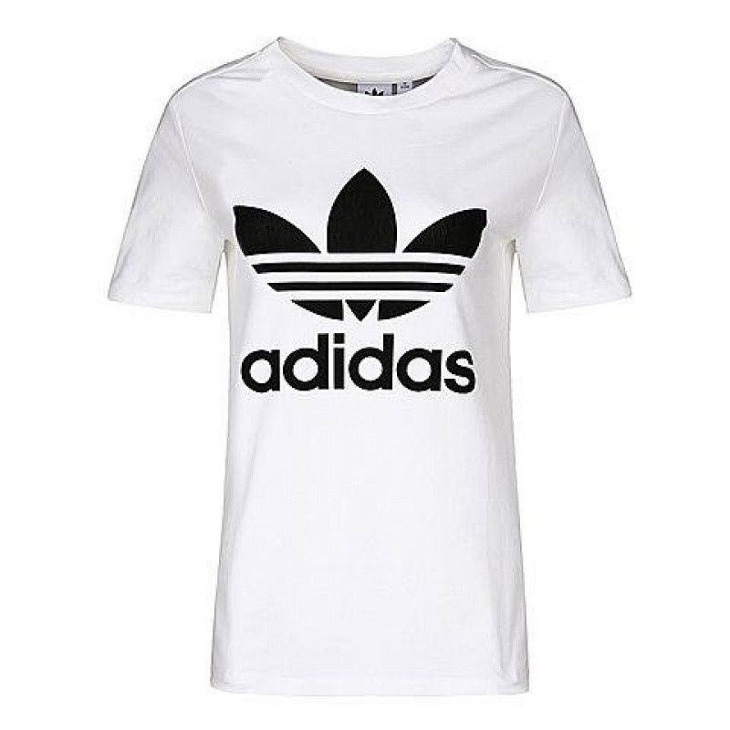adidasOriginals阿迪三叶2018女子TREFOILTEE短袖T恤CV98_4 S 白