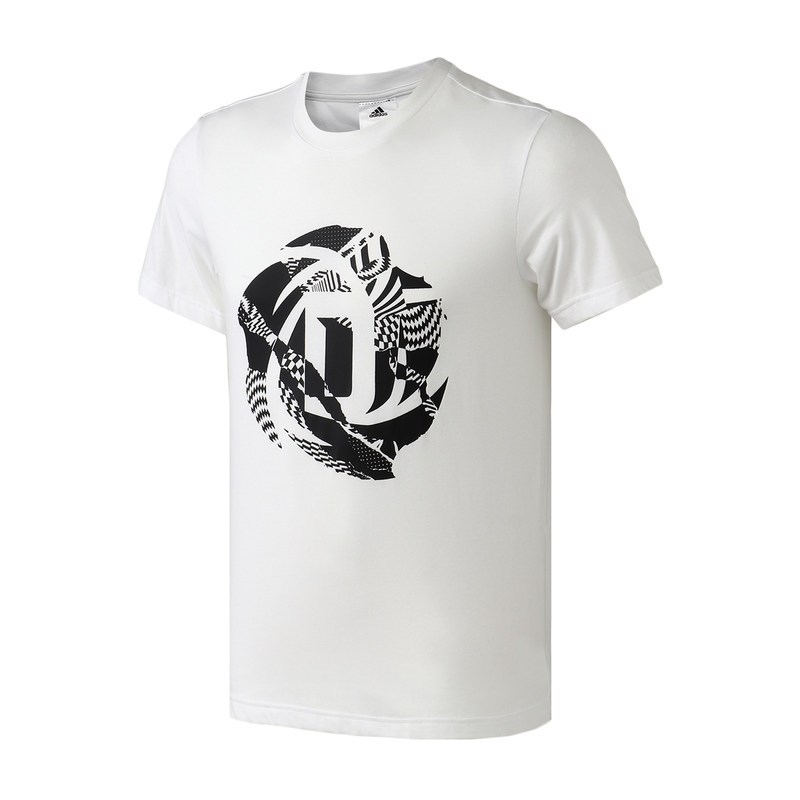 阿迪达斯男服短袖T恤2019新款ROSELOGOTEE罗斯篮球运动服DU6281 XL DU6281/单层针织