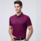 恒源祥棉质短袖T恤男2019夏季新款中年短t爸爸装休闲纯色Polo衫_2 185/100A 紫红