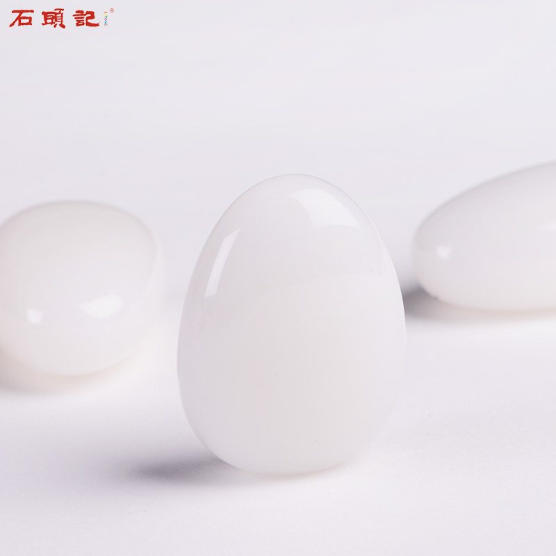 iSTONE/石头记天然水晶石摆件吊坠把玩件DIY收藏品玉石饰品京白玉_2 30-33克