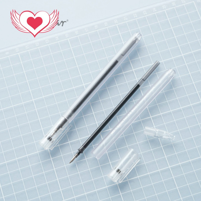 J可定制 0.5mm中性笔（PC1828） 企业logo 磨砂签字笔 颜色可选(支) 得力(deli) 黑色