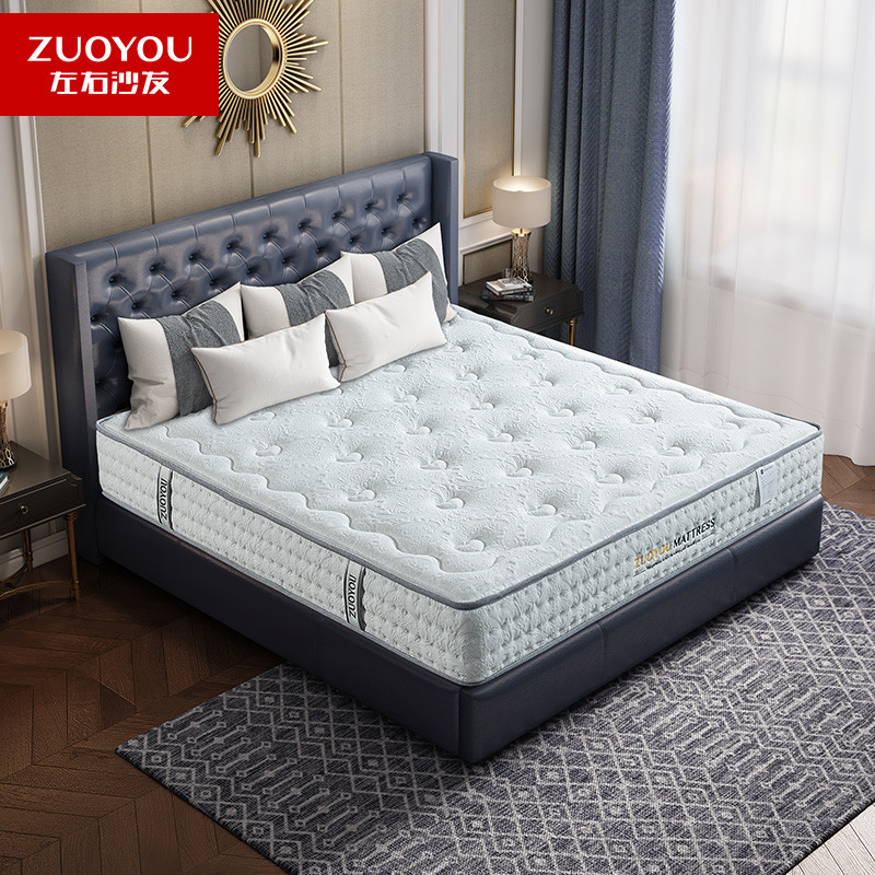 【今日必抢】左右床垫 抗菌银离子健康1.5米精钢弹簧护脊床垫1.8mDCW051 1800x2000mm