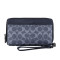 COACH 蔻驰 奢侈品 欧美时尚商务男士手拿包藏青LOGO款PVC大号手包钱包