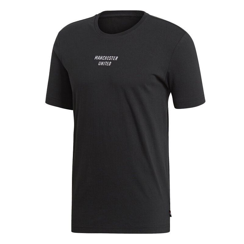 阿迪达斯Adidas 新款曼联 男子运动休闲 足球 短袖T恤 DP2321 L 黑色