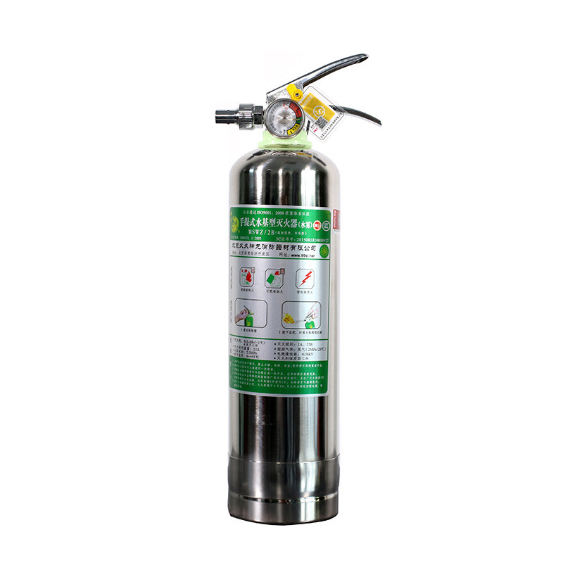 神龙 灭火器 水基型（水雾）不锈钢环保灭火器2升 车载家用及商用灭火器2L MSWZ/2B 消防器材