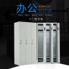 豫亿腾钢制加厚员工铁皮更衣柜储物寄存包鞋柜泳池车间职工宿舍浴室换衣柜多门带锁柜灰白色可定制三门更衣柜