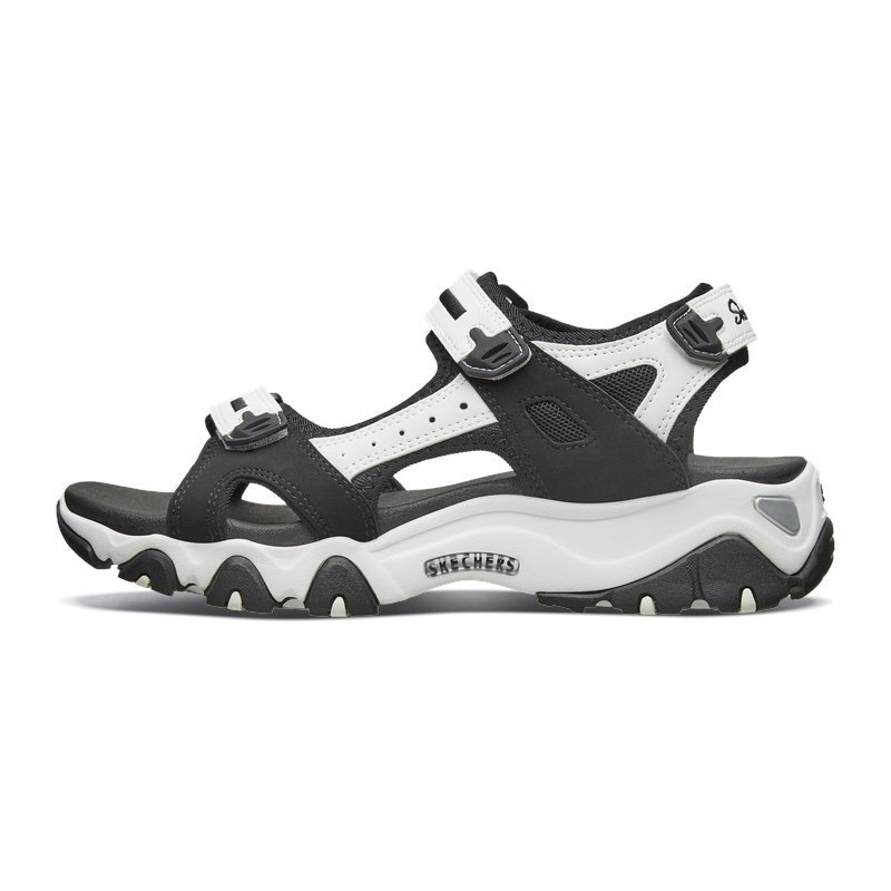 Skechers斯凯奇新款D'LITES魔术贴厚底增高熊猫凉鞋户外鞋女32999 黑色/白色/BKW 40