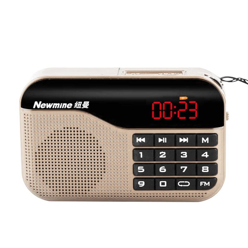 纽曼(Newmine) 收音机便携式多媒体音响插卡音箱 N63 金