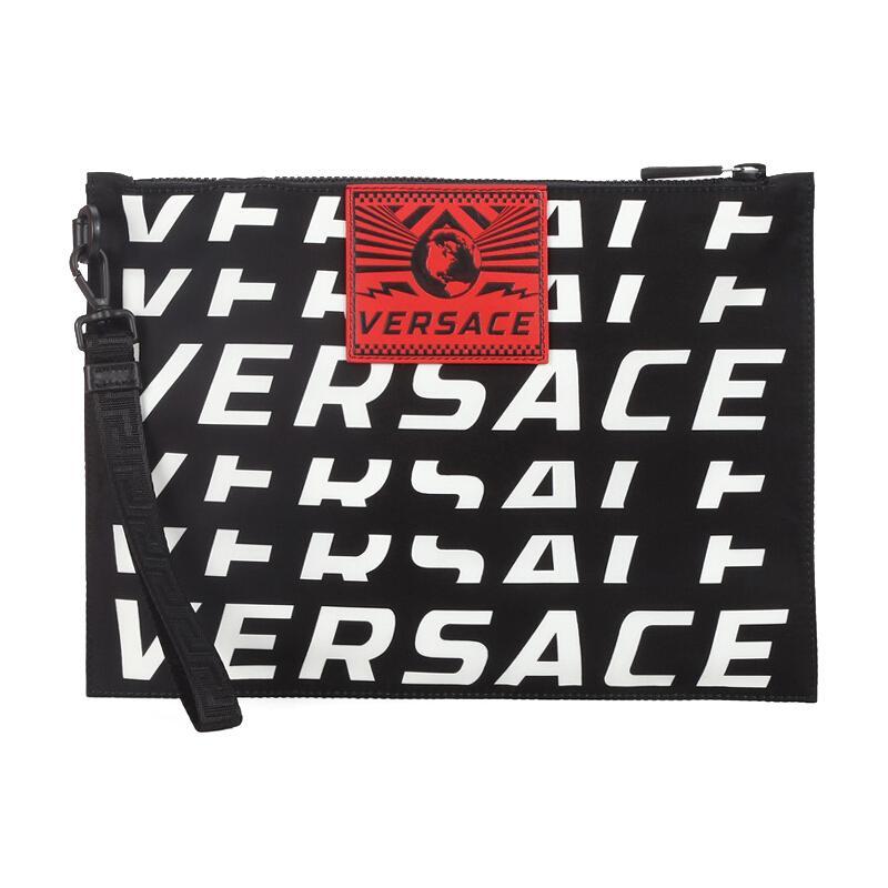 VERSACE 范思哲 男款尼龙手拿包 DP85102 DNY03 DMKRN-黑色