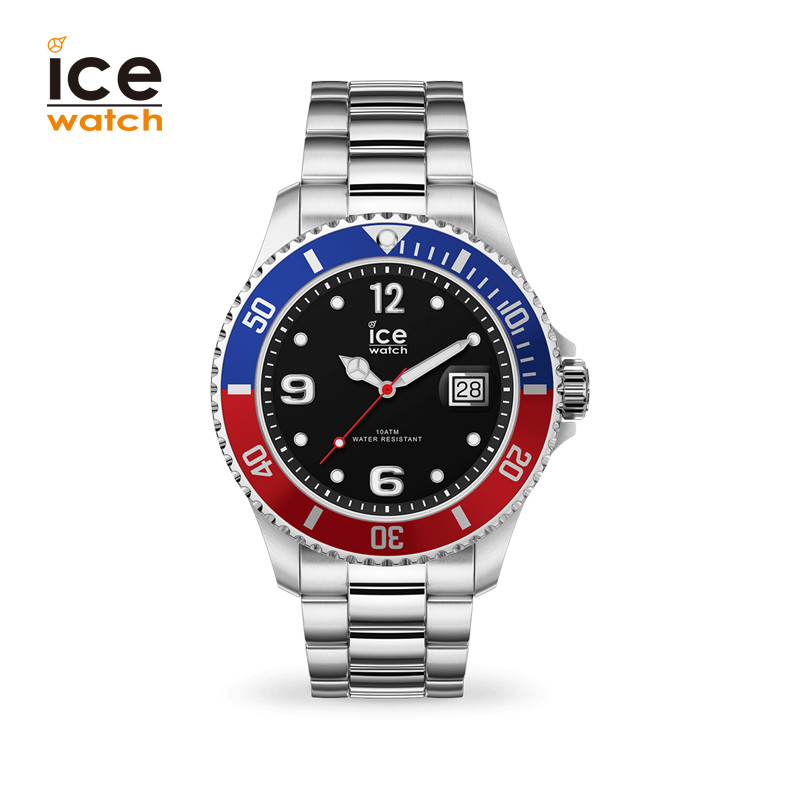 Ice-Watch艾施男表抖音网红同款时尚手表男商务休闲运动防水腕表ICE steel系列 黑盘钢带M-016545 M-016545