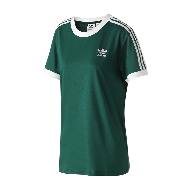 【自营】Adidas阿迪达斯三叶草女装跑步训练休闲圆领短袖T恤DV2590 40 DV2590森林绿