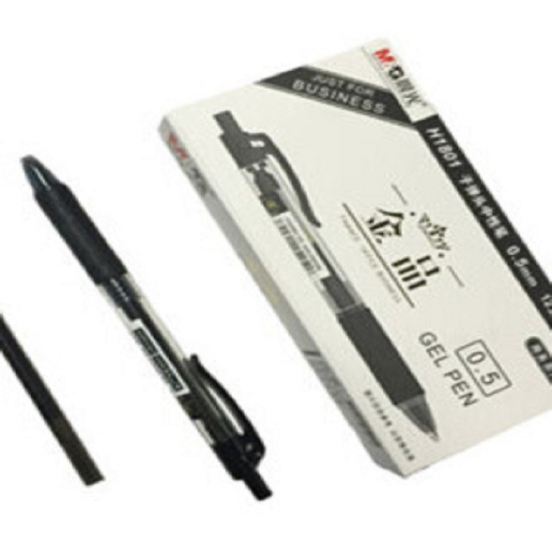 晨光 AGPH1801 按动式水笔办公金品商务办公系列中性笔0.5mm 12支装 黑色. 黑色