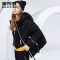 波司登冬装运动羽绒服女士短款时尚宽松外套_1 160/84(XS) 黑色