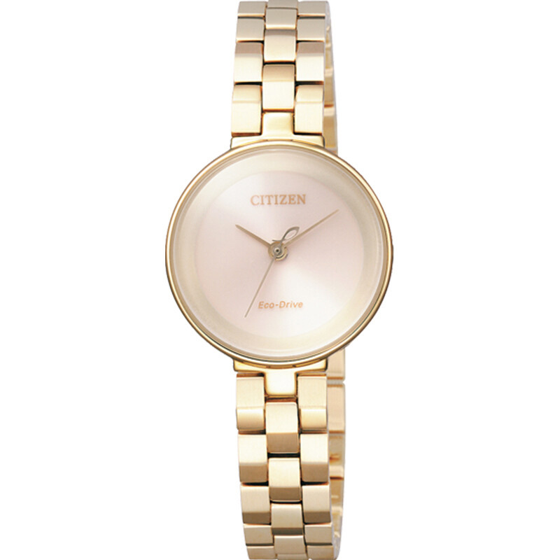 西铁城(CITIZEN)手表 光动能不锈钢玫瑰金色表带女表EW5503-59W