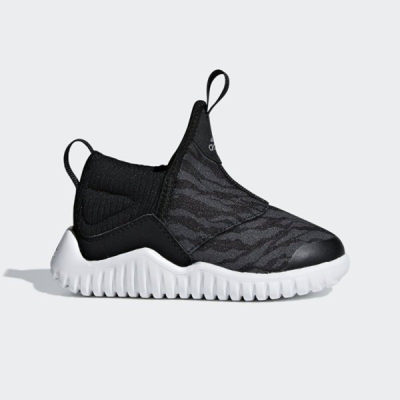 Adidas阿迪达斯儿童运动休闲鞋婴童训练童鞋AH2538 黑色/纯质灰 26.5