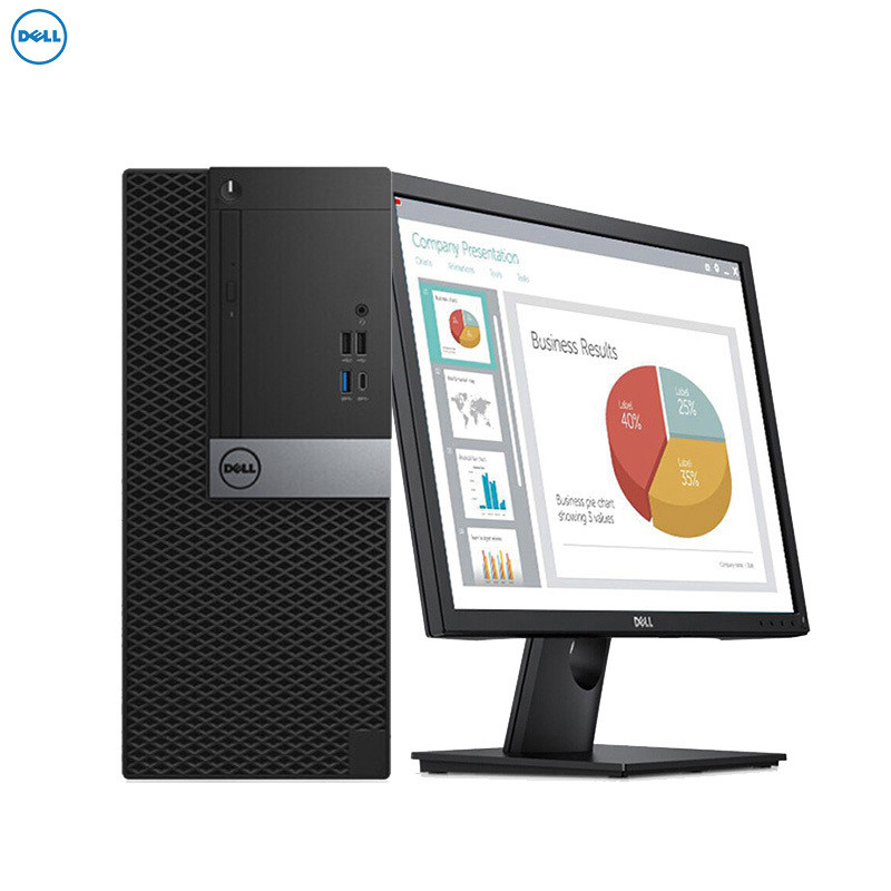 戴尔(DELL)OptiPlex5060MT商用台式电脑 23.8英寸屏（i3-8100 4G 1T+128G固 刻录）