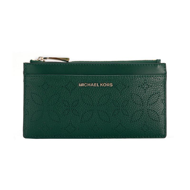 MICHAEL KORS 迈克·科尔斯 女士牛皮零钱包卡包 32H8GF6D7U RACING.GREEN-赛车绿色
