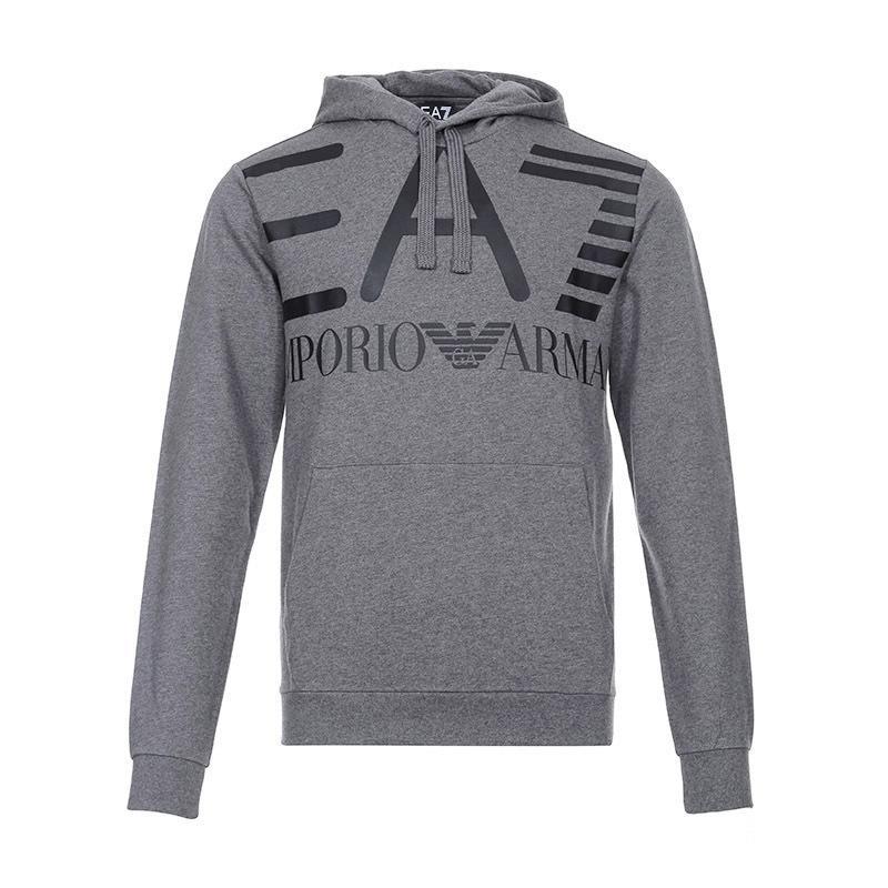 EMPORIO ARMANI EA7 阿玛尼 男士棉质连帽运动衫卫衣 3GPM16 PJ05Z 3925-深灰色 M