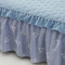 南极人(NanJiren)家纺 全棉夹棉床裙单件床罩床垫保护套荷叶边床套防滑防尘罩1.8m床其他 小螺号 150*200cm