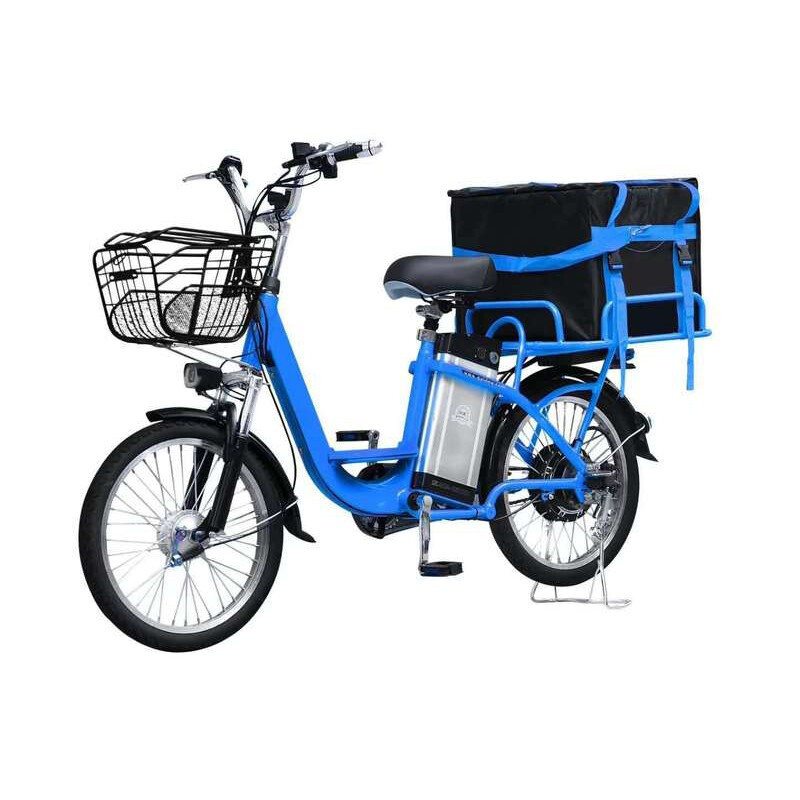 浜马(bangma)外卖电瓶车长跑王远续航电动外卖车三代 蓝色25a