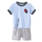 卡伴夏季新款儿童通用纯棉短袖短裤套装80-140cm 水晶蓝 90cm