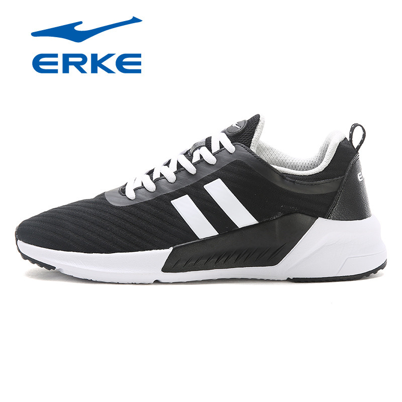 鸿星尔克（ERKE）男鞋跑步鞋男舒适休闲慢跑鞋运动鞋 正黑 41