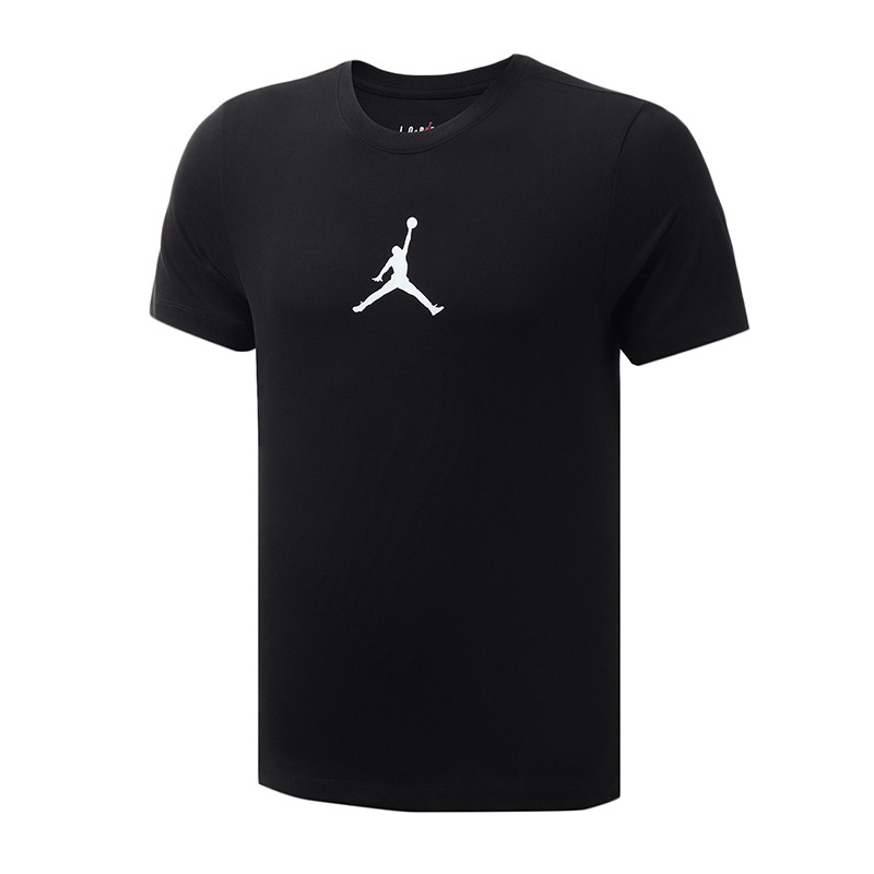 NIKE男装短袖T恤Jordan经典LOGO圆领套头针织运动服BQ6741 XL BQ6741-010黑+白