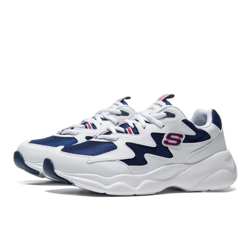 Skechers斯凯奇女鞋休闲鞋D‘lites时尚熊猫鞋88888105. 88888105/WNVP白色/海军蓝色/粉红色 36码