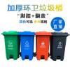 鲁运 环卫垃圾桶分类塑料垃圾桶户外 240升带轮带盖带脚踏分类标识
