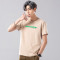 WOWF新款短袖T恤男士 ins潮流卡通字母印花圆领打底衫韩版 SP-T15红色 4XL