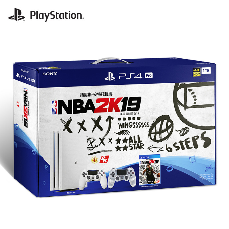 PlayStation®4 Pro 《NBA2K19》限量套装白色