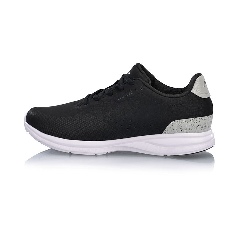 李宁（LI-NING）运动男款全掌气垫减震支撑防滑运动慢跑鞋ARBP001 ARBP001-1标准黑/标准白（男） 8.5（41.5码）