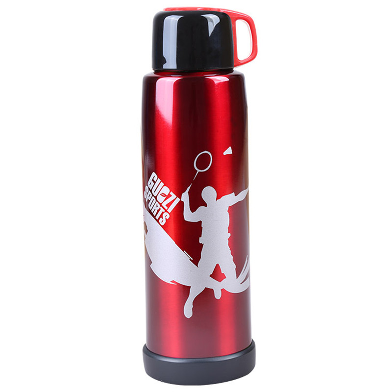果兹 追风双盖户外保温杯 GZ-B08 800ml D75*267mm 酒红色