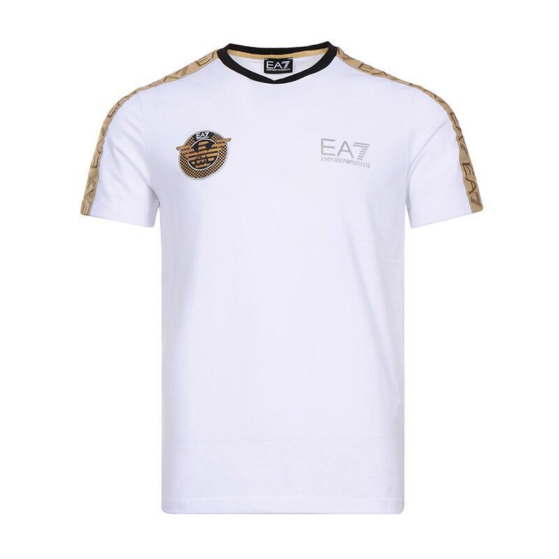 EMPORIO ARMANI EA7 阿玛尼 男士混纺圆领短袖T恤衫 3GPT34 PJL2Z 1100-白色 XXL