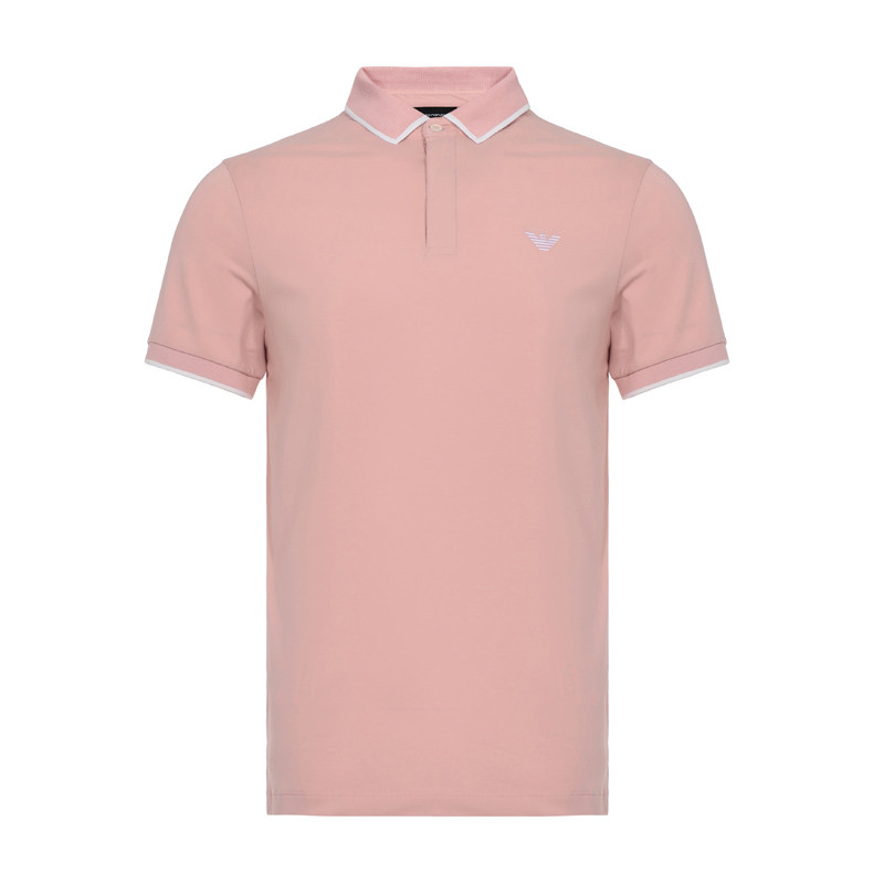 EMPORIO ARMANI 阿玛尼 男款棉质短袖POLO衫 3G1F64 1J0AZ M 0348-浅粉色