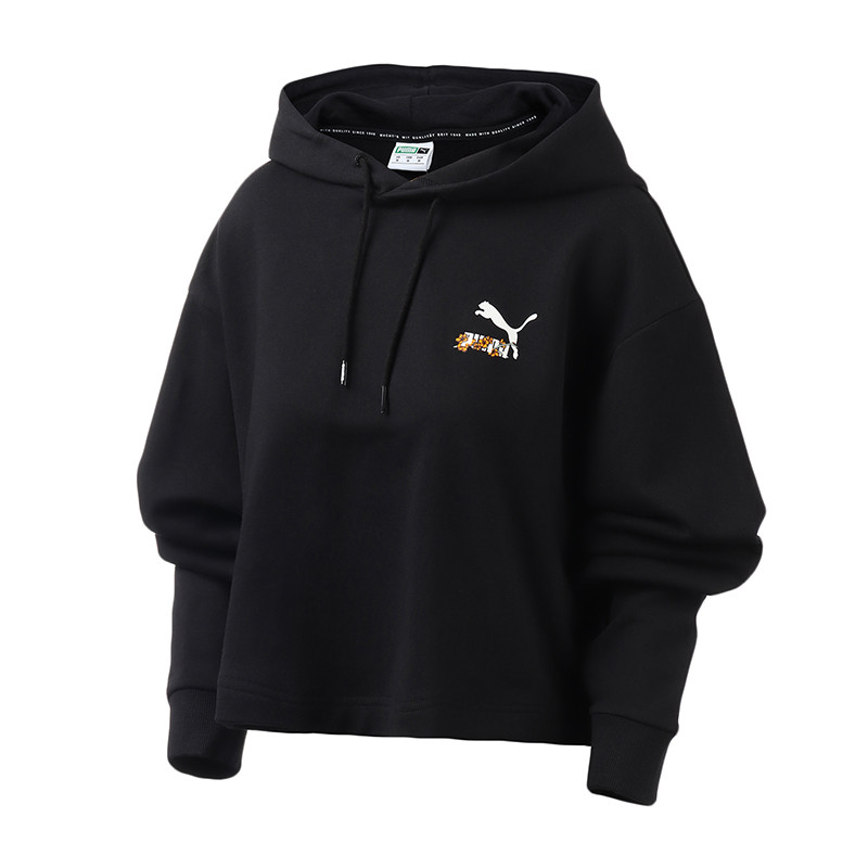 PUMA彪马黑标女装运动服休闲连帽针织卫衣59570001 XL 59570001黑色