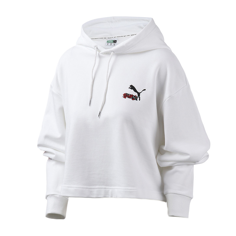 PUMA彪马黑标女装运动服休闲连帽针织卫衣59570002 S 59570002白色