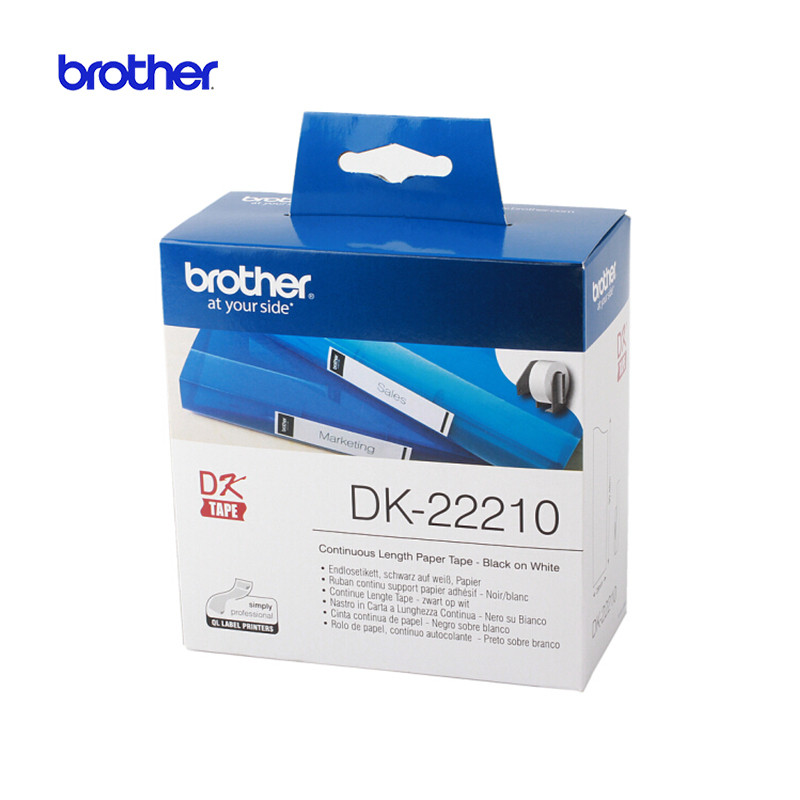 兄弟(brother) XSW DK-22205 热敏不干胶标签纸色带 白底黑字 HB 黑色