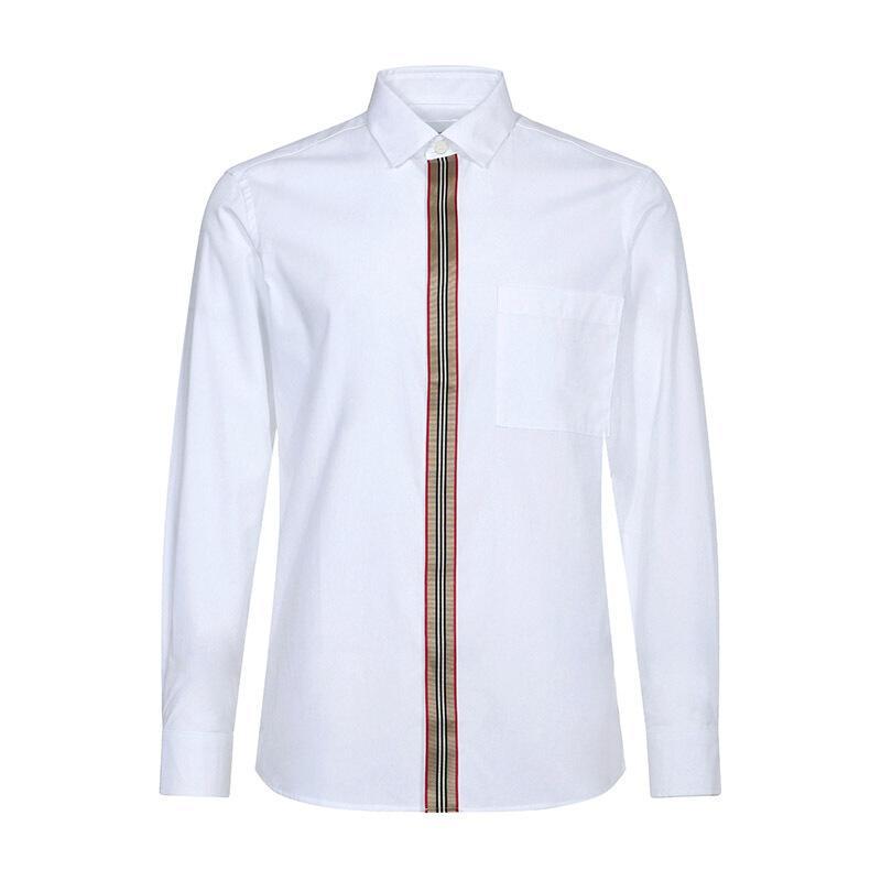 BURBERRY 博柏利 男款棉质长袖衬衫 80154361 白色 XL