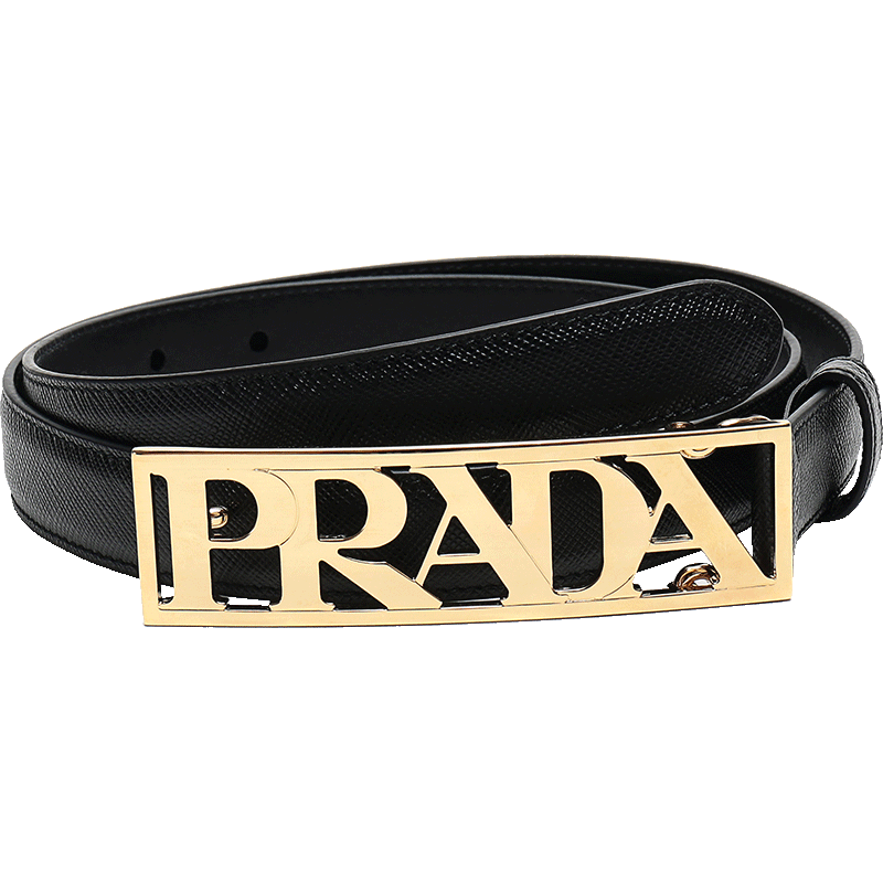 prada 普拉达 女士牛皮板扣式皮带腰带 1cc267 053 f0632-黑色 105