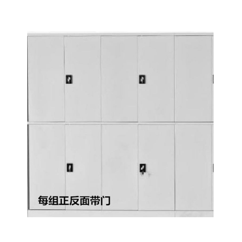 富美达 钢制档案密集柜架（每组正反面带门）密集储物柜资料架 终身保修 900*560*2300 -TY 银色