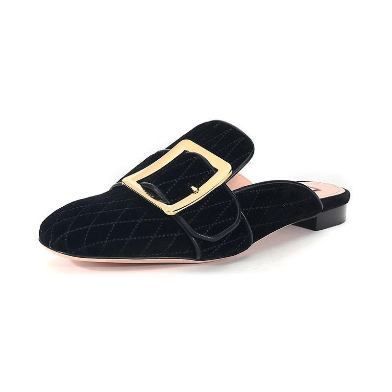 Bally 巴利 女款织物穆勒鞋拖鞋 JANESSE VQ 00-黑色 2